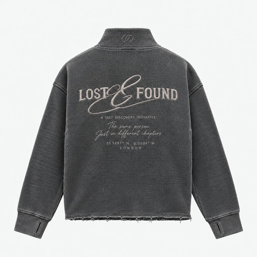 Washed Waffle Mock-Neck
