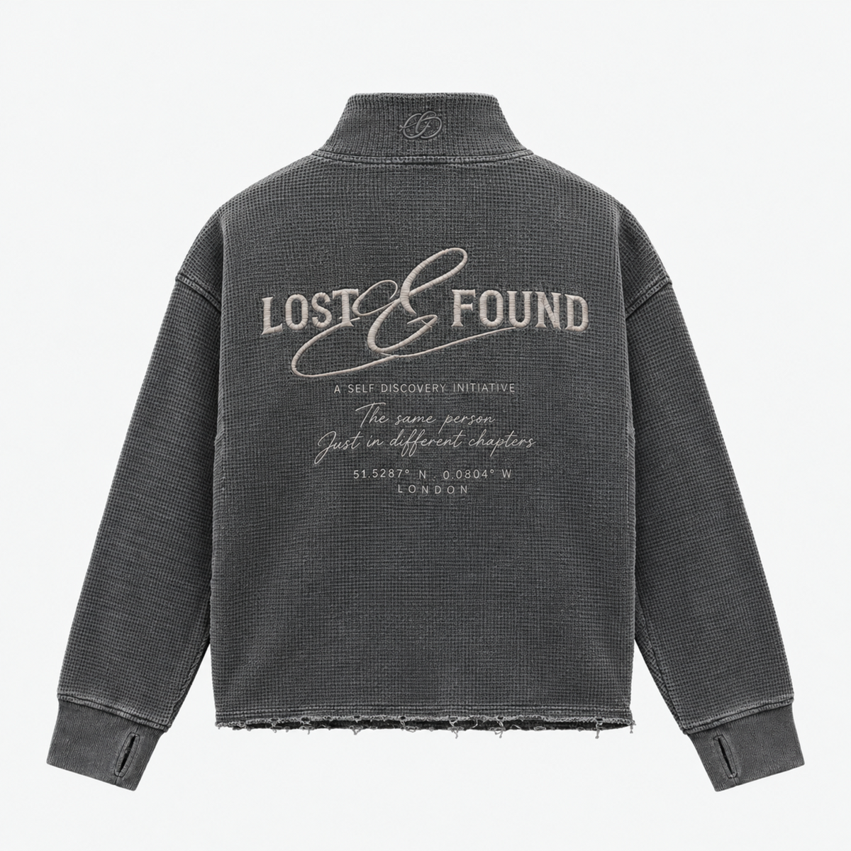 Washed Waffle Mock-Neck