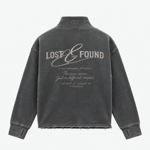 Washed Waffle Mock-Neck