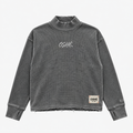 Washed Waffle Mock-Neck