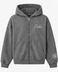 Washed Zip-Up Hoodie