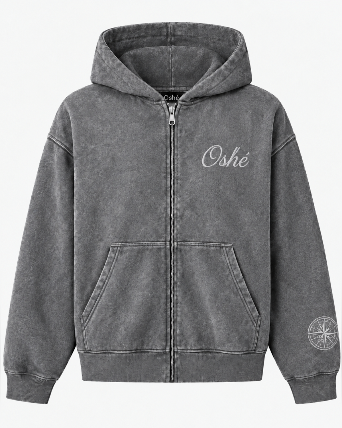 Washed Zip-Up Hoodie